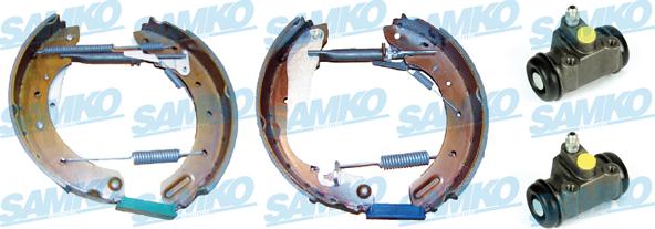 Samko KEG554 - Комплект тормозных колодок, барабанные autospares.lv