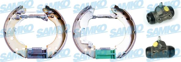 Samko KEG555 - Комплект тормозных колодок, барабанные autospares.lv