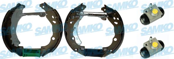 Samko KEG551 - Комплект тормозных колодок, барабанные autospares.lv