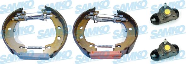 Samko KEG506 - Комплект тормозных колодок, барабанные autospares.lv