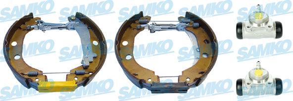 Samko KEG502 - Комплект тормозных колодок, барабанные autospares.lv