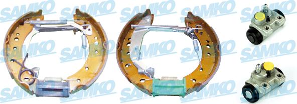 Samko KEG518 - Комплект тормозных колодок, барабанные autospares.lv