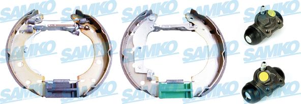 Samko KEG538 - Комплект тормозных колодок, барабанные autospares.lv