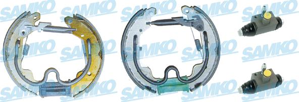 Samko KEG525 - Комплект тормозных колодок, барабанные autospares.lv