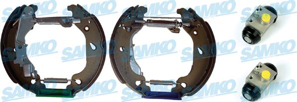 Samko KEG521 - Комплект тормозных колодок, барабанные autospares.lv