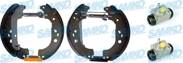 Samko KEG616 - Комплект тормозных колодок, барабанные autospares.lv