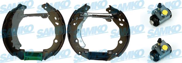 Samko KEG617 - Комплект тормозных колодок, барабанные autospares.lv