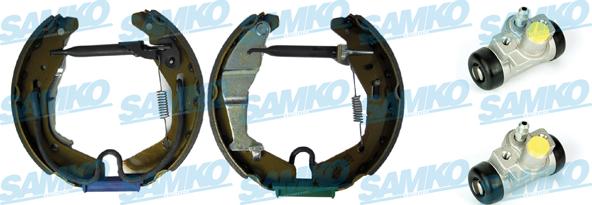 Samko KEG631 - Комплект тормозных колодок, барабанные autospares.lv