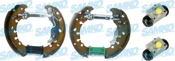 Samko KEG624 - Комплект тормозных колодок, барабанные autospares.lv