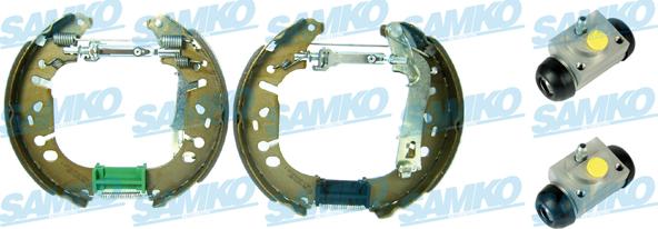 Samko KEG625 - Комплект тормозных колодок, барабанные autospares.lv