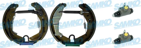 Samko KEG627 - Комплект тормозных колодок, барабанные autospares.lv