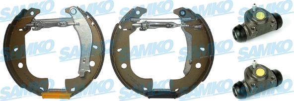 Samko KEG048 - Комплект тормозных колодок, барабанные autospares.lv