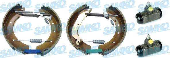 Samko KEG051 - Комплект тормозных колодок, барабанные autospares.lv