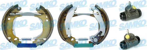 Samko KEG102 - Комплект тормозных колодок, барабанные autospares.lv