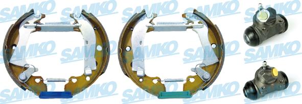 Samko KEG111 - Комплект тормозных колодок, барабанные autospares.lv