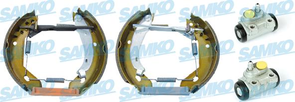 Samko KEG180 - Комплект тормозных колодок, барабанные autospares.lv