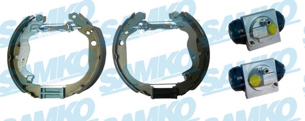 Samko KEG812 - Комплект тормозных колодок, барабанные autospares.lv