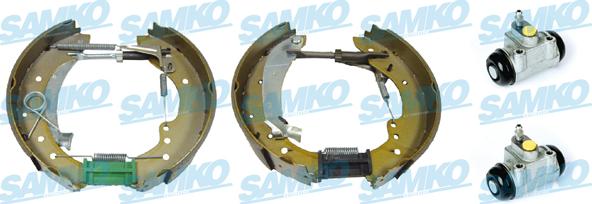 Samko KEG349 - Комплект тормозных колодок, барабанные autospares.lv