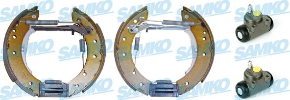 Samko KEG355 - Комплект тормозных колодок, барабанные autospares.lv