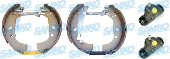 Samko KEG328 - Комплект тормозных колодок, барабанные autospares.lv