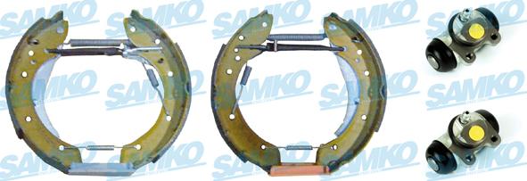 Samko KEG375 - Комплект тормозных колодок, барабанные autospares.lv