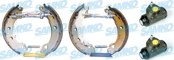 Samko KEG372 - Комплект тормозных колодок, барабанные autospares.lv