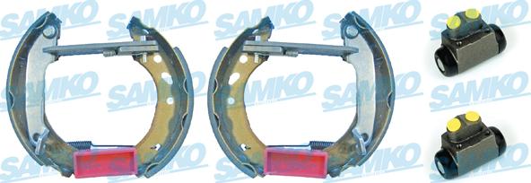 Samko KEG297 - Комплект тормозных колодок, барабанные autospares.lv