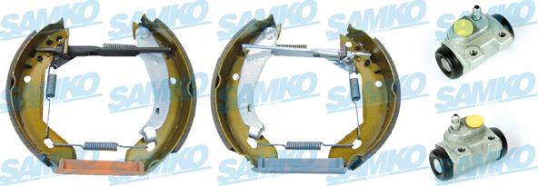 Samko KEG204 - Комплект тормозных колодок, барабанные autospares.lv