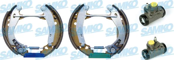 Samko KEG210 - Комплект тормозных колодок, барабанные autospares.lv