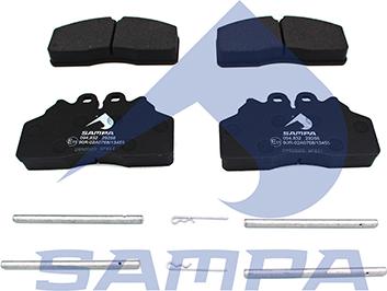 Sampa 094.832 - Тормозные колодки, дисковые, комплект autospares.lv