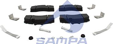 Sampa 094.727 - Тормозные колодки, дисковые, комплект autospares.lv