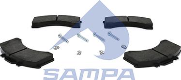 Sampa 096.600 - Тормозные колодки, дисковые, комплект autospares.lv