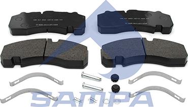 Sampa 096.617 - Тормозные колодки, дисковые, комплект autospares.lv