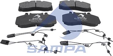 Sampa 096.1819 - Тормозные колодки, дисковые, комплект autospares.lv