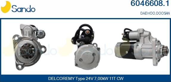 Sando 6046608.1 - Стартер autospares.lv