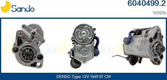 Sando 6040499.2 - Стартер autospares.lv