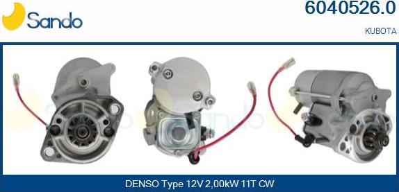 Sando 6040526.0 - Стартер autospares.lv