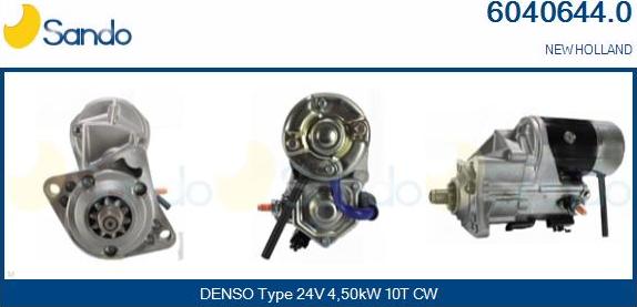 Sando 6040644.0 - Стартер autospares.lv