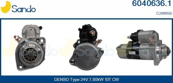 Sando 6040636.1 - Стартер autospares.lv