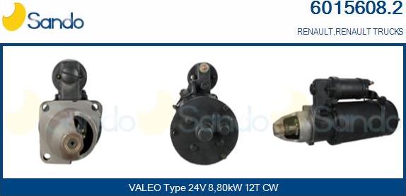 Sando 6015608.2 - Стартер autospares.lv