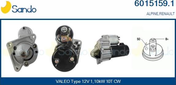 Sando 6015159.1 - Стартер autospares.lv