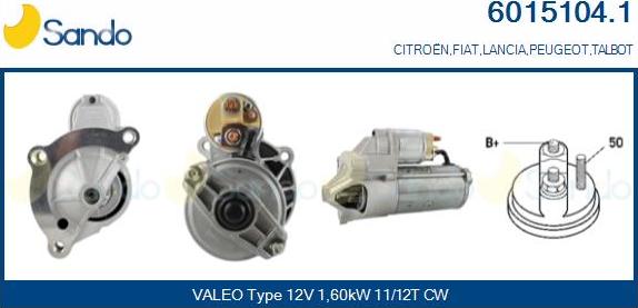 Sando 6015104.1 - Стартер autospares.lv