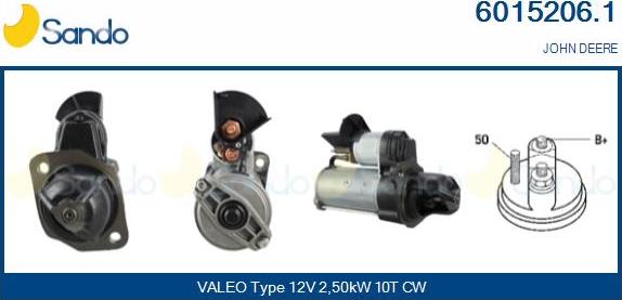 Sando 6015206.1 - Стартер autospares.lv