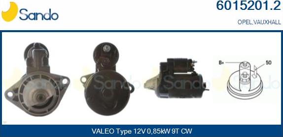 Sando 6015201.2 - Стартер autospares.lv