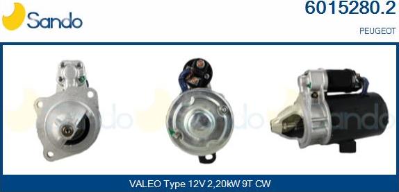 Sando 6015280.2 - Стартер autospares.lv