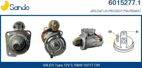 Sando 6015277.1 - Стартер autospares.lv