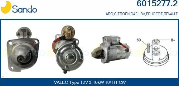 Sando 6015277.2 - Стартер autospares.lv