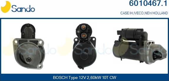 Sando 6010467.1 - Стартер autospares.lv