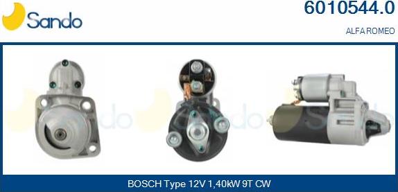 Sando 6010544.0 - Стартер autospares.lv