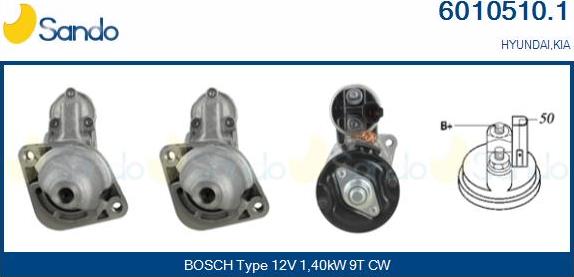 Sando 6010510.1 - Стартер autospares.lv